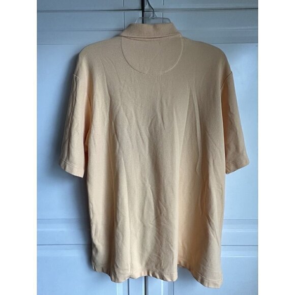Tommy Bahama Polo‎ Shirt Mens Medium Peach Pima Cotton Polyester - Picture 4 of 5